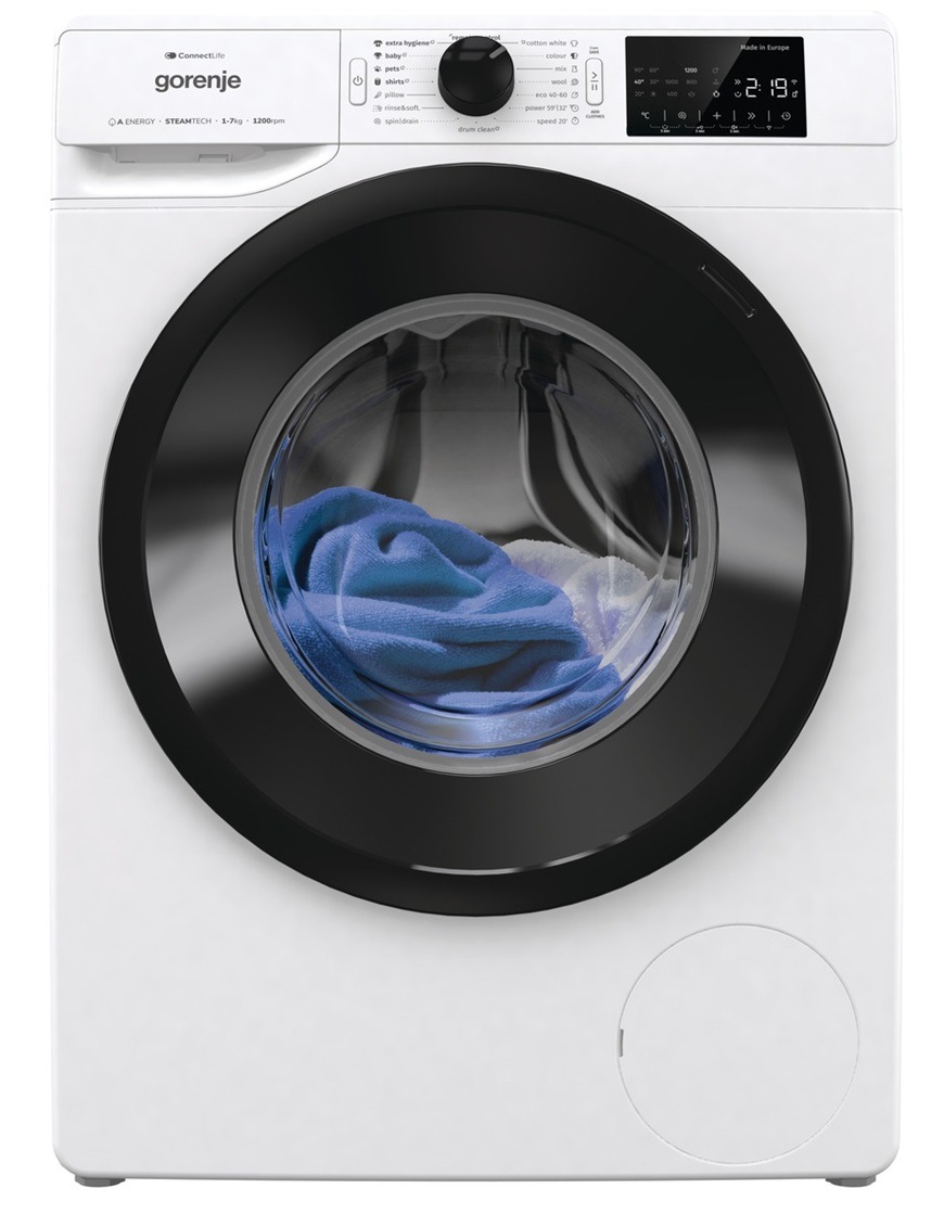 Přední pohled na pračku Gorenje WPNEI72SA1SWIFI