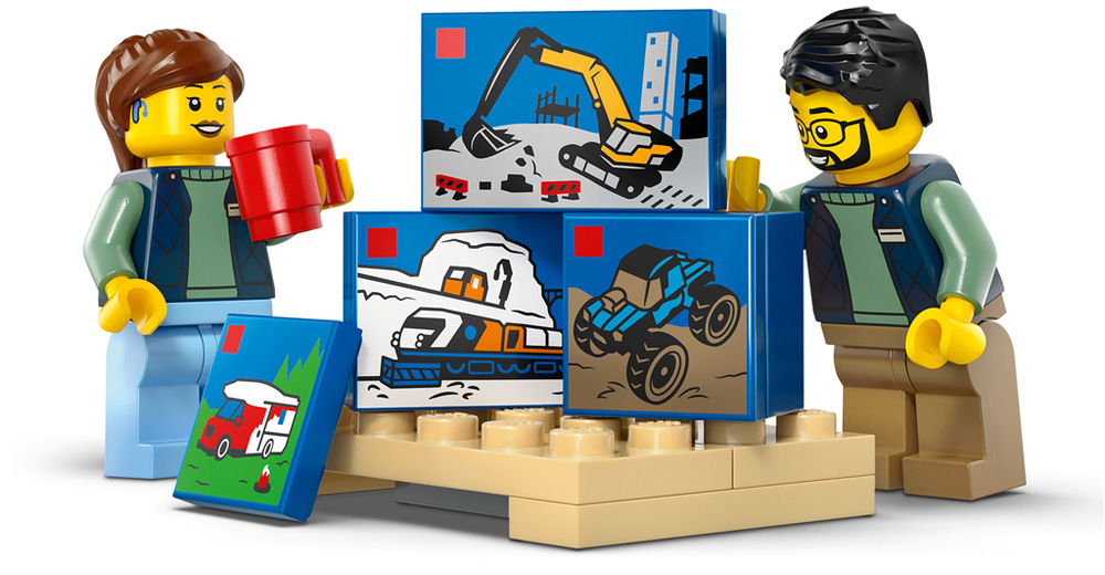 Stavebnice LEGO® City 60500 Dodávka LEGO® Aplikace LEGO Builder nabízí digitální 3D návod a pomáhá dětem sledovat postup stavění z 276 dílků