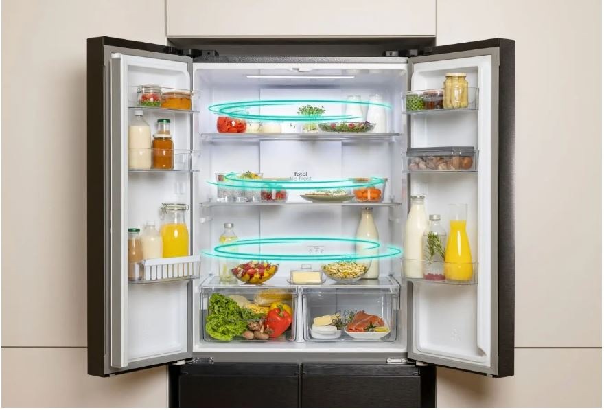 Americká lednice Gorenje G400 NRM819E61X nerez Americká chladnička Gorenje NRM819E61X otevřená s přehledným vnitřním prostorem