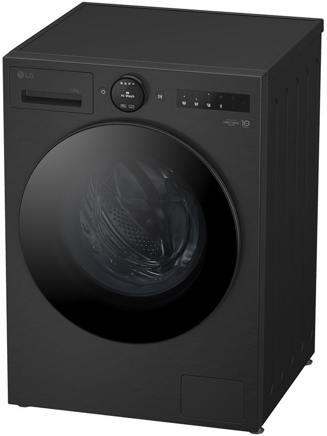 Pračka LG GW4X7016TBB s předním plněním, 11 kg, černé provedení, AI Wash.