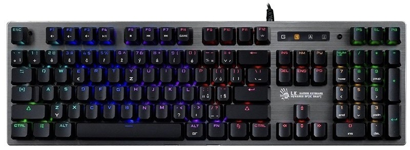 Klávesnice A4Tech Bloody B760, Green Switch, USB, CZ/SK layout černá