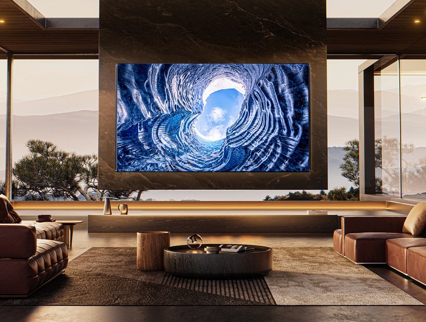 Televize Hisense 110UXNQ Hisense TV 110UXNQ, v domácnosti