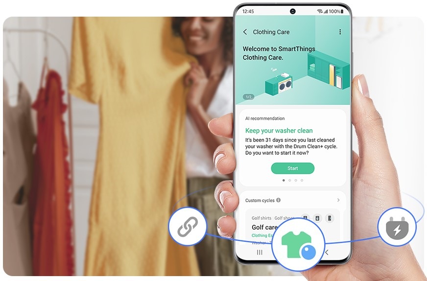 Aplikace SmartThings na mobilním telefonu