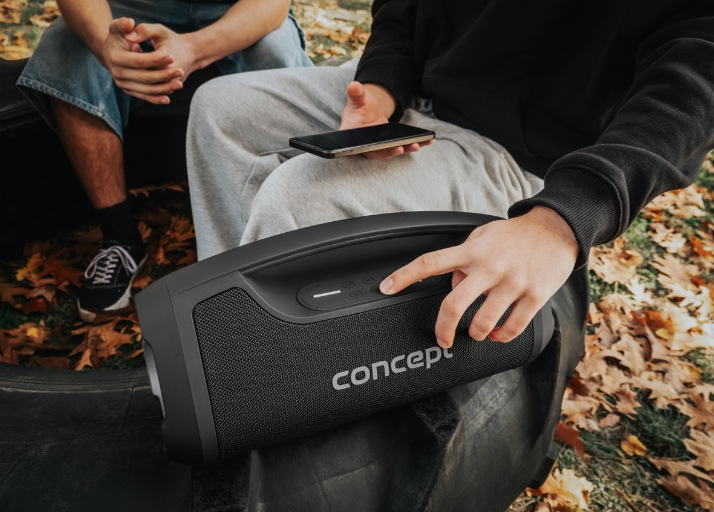 Ovládání přehrávání tlačítky na reproduktoru Concept SoundJoy BR5060