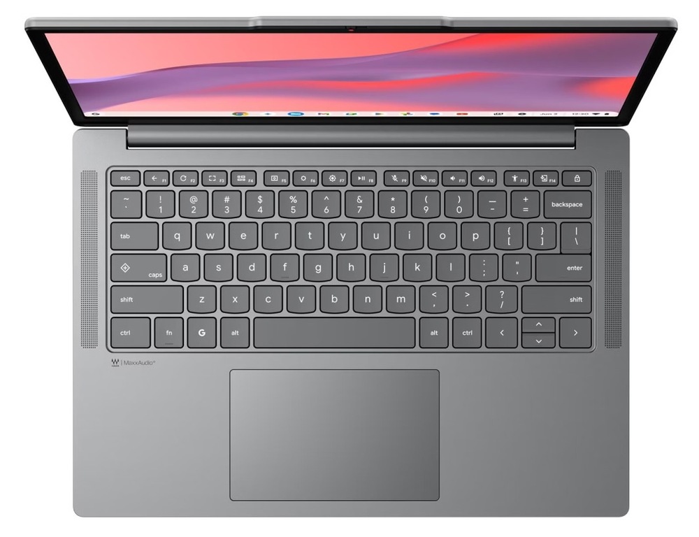 Notebook Lenovo Lenovo Chrome 14M8911 šedý O hladký chod všech online aplikací a multitasking se stará osmijádrový procesor Mediatek Kompanio 540 s maximální frekvencí až 2,6 GHz.
