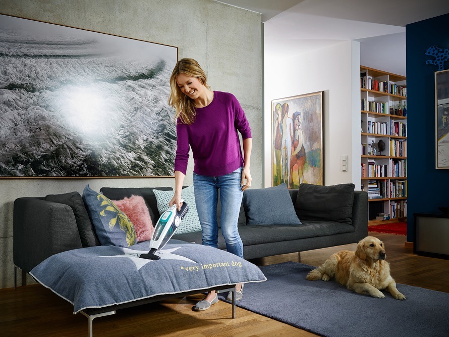 Tyčový vysavač Leifheit Regulus PowerVac 11925 Regulus PowerVac 2in1 bílý/tyrkysový 3 nástavce pro ruční vysavač