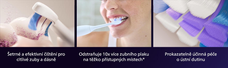 Náhradní hlavice Philips Sonicare Sensitive HX6052/87 (2 ks) bílá Philips HX6052/87 Sonicare Sensitive