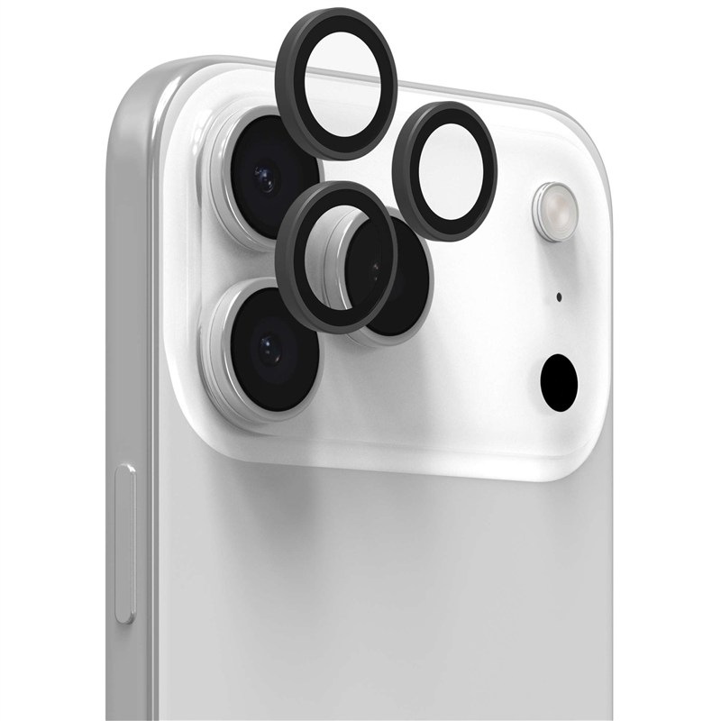 Tvrzené sklo ZAGG InvisibleShield Premium GL (CameraRings) na Apple iPhone 17 Pro/17 Pro Max/16 Pro/16 Pro Max/15 Pro/15 Pro Max - stříbrné