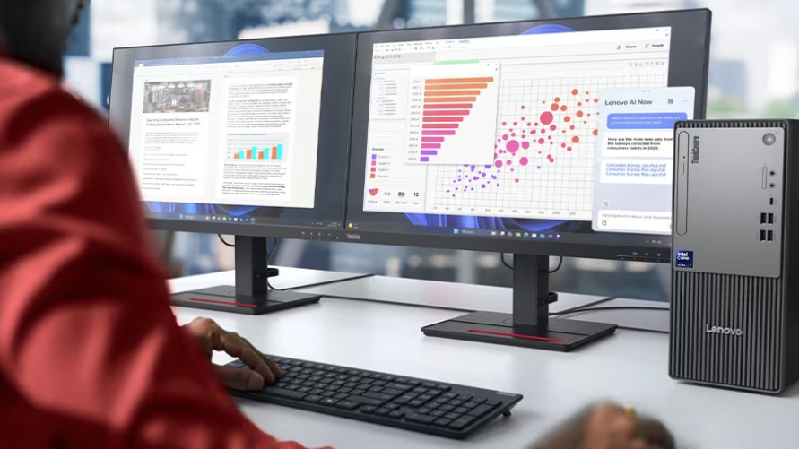 Lenovo ThinkCentre neo 50t Gen 6 si vede perfektně z hlediska chlazení i tichosti 