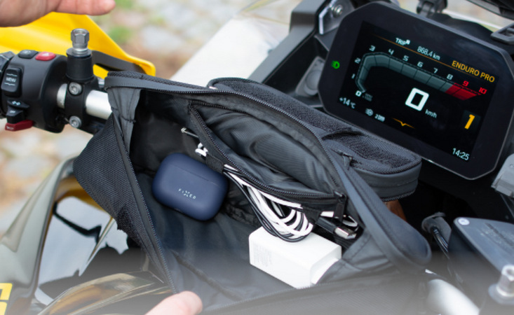 Držák na mobil FIXED Handlebar Case na řídítka motocyklu černý Držák na mobil FIXED Handlebar Case na řídítka motocyklu černý