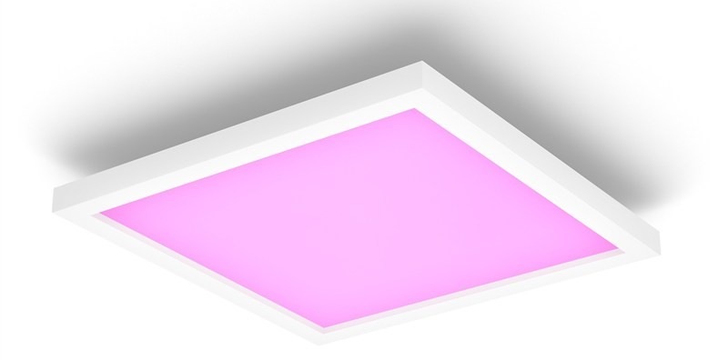 Stropní svítidlo Philips Surimu Hue Panel, 60W, 30x30 cm, White and Color Ambiance bílé Celkový pohled na stropní svítidlo Philips Surimu Hue