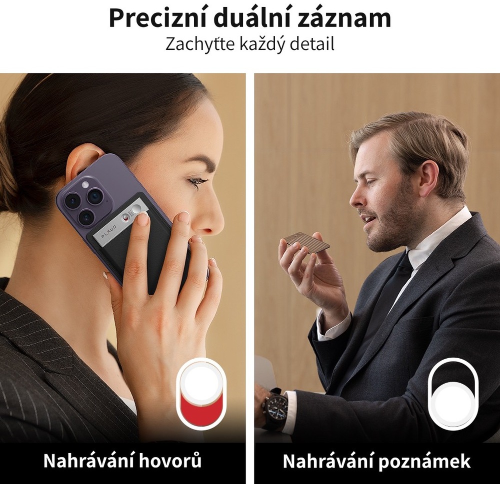 Diktafon Plaud Note AI umožňuje nahrávání poznámek i hovorů