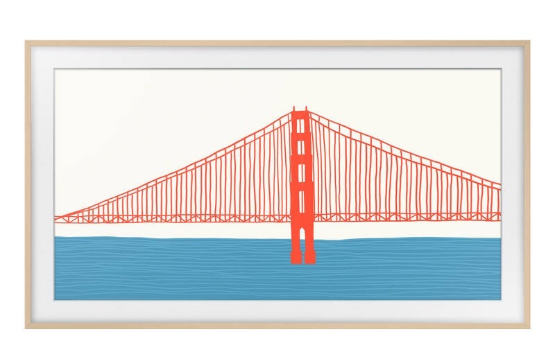 Výměnný rámeček Samsung pro Frame TV s úhlopříčkou 85" (2021), Rovný design béžový