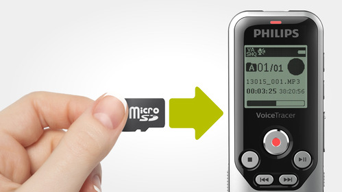 Diktafon Philips DVT1250 černý/stříbrný Diktafon Philips DVT1250 černý/stříbrný