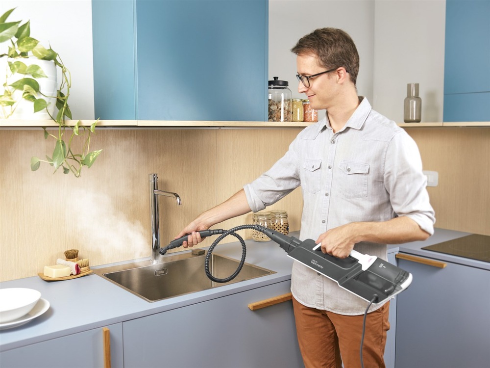 Parní mop Polti Vaporetto SV620 STYLE bílý/modrý Parní mop Polti Vaporetto SV620 STYLE bílý/modrý