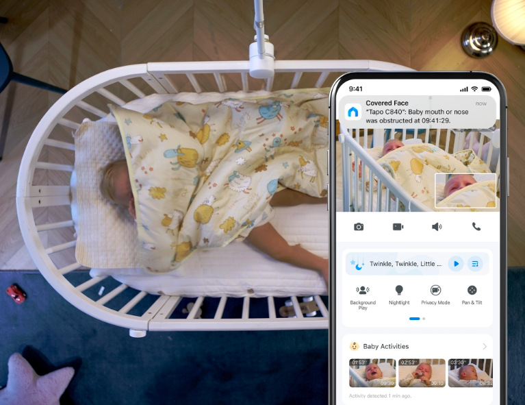 IP kamera TP-Link Tapo C840 Smart Baby - bílá