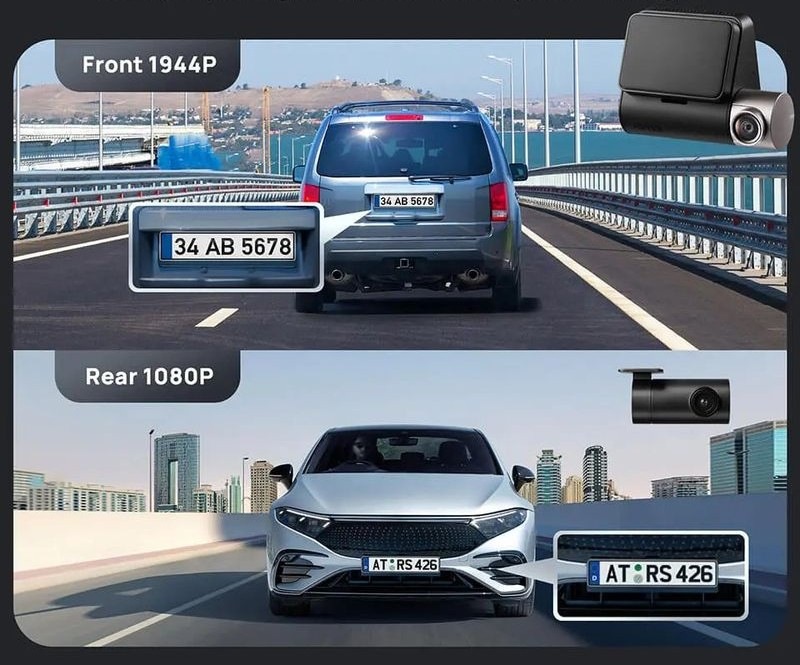 Autokamera 70mai Midrive A510 Dual + RC11 - černá/stříbrná