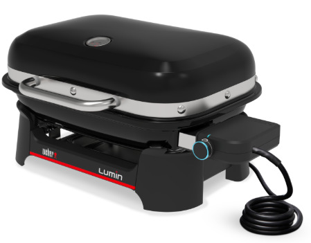 Elektrický gril Weber Lumin Compact v černém provedení s napájecím kabelem
