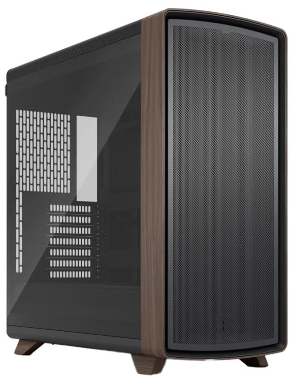 Case FRACTAL DESIGN Summit Black TG Light Tint černá Počítačová skříň FRACTAL DESIGN Summit Black TG Light Tint s prosklenou bočnicí, dřevěným předním rámem a perforovaným čelem