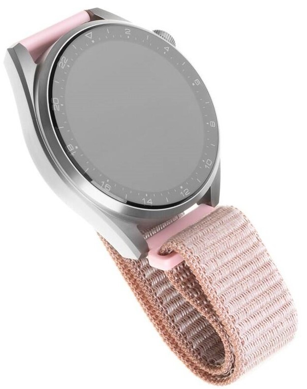 Řemínek FIXED Nylon Strap s šířkou 20mm pro smartwatch růžový