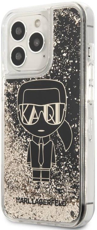 Kryt na mobil Karl Lagerfeld Liquid Glitter Gatsby na Apple iPhone 13 Pro černý Kryt na mobil Karl Lagerfeld Liquid Glitter Gatsby na Apple iPhone 13 Pro černý