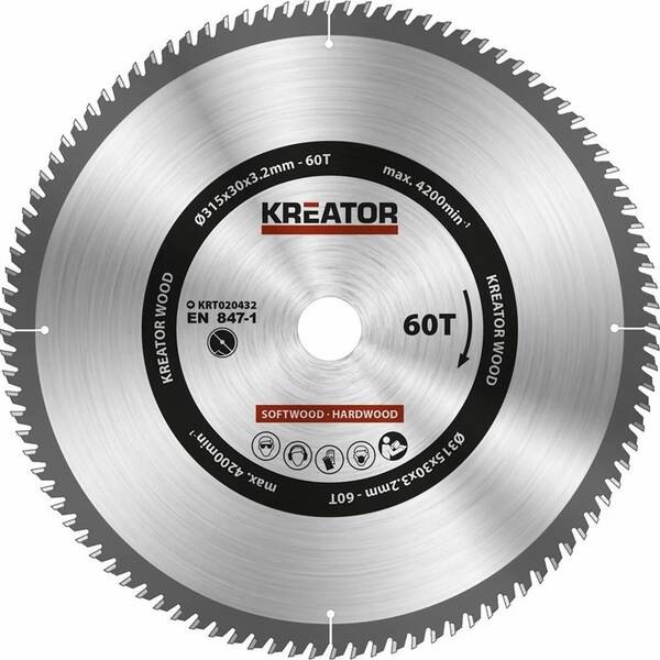 Kotouč pilový Kreator KRT020432 315mm 60T
