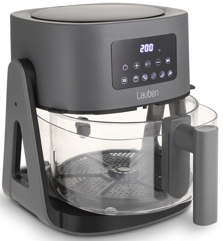 Fritéza horkovzdušná Lauben Glass&Grill Air Fryer 3in1 5500BG šedá