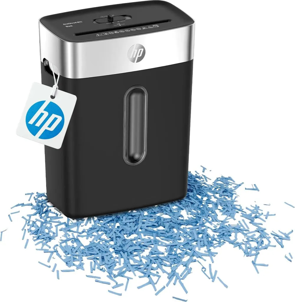 Skartovač HP OneShred 8CC je snadno přenosný díky nízké hmotnosti 4,3 kg