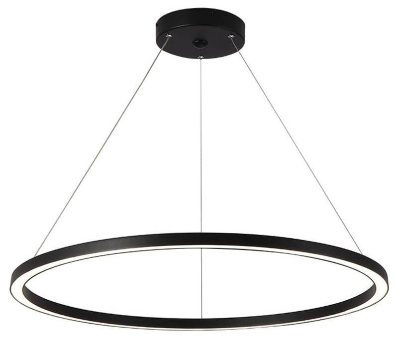 Závěsné svítidlo IMMAX NEO FINO SMART 1 kruh, 80cm, 60W, Zigbee 3.0, TUYA - černé