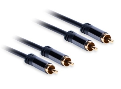 Kabel AQ 2xRCA/2xRCA, M/M, 1,5 m černý