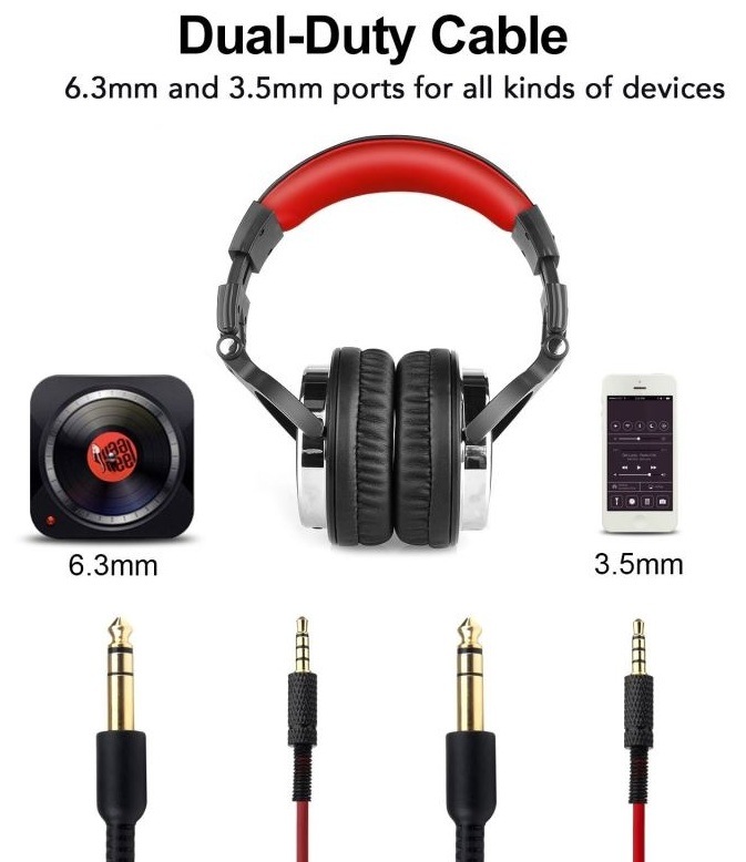 Sluchátka OneOdio Pro-10 DJ černá/červená ODIPRO10RED_02