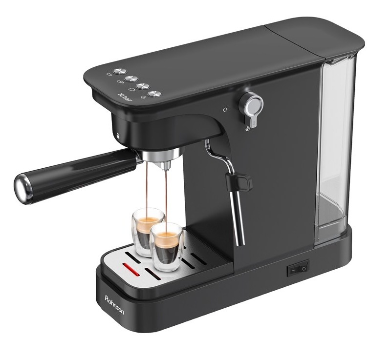 Pákový kávovar Rohnson R-98026 černý Pákové espresso Rohnson R-98026 v černém provedení