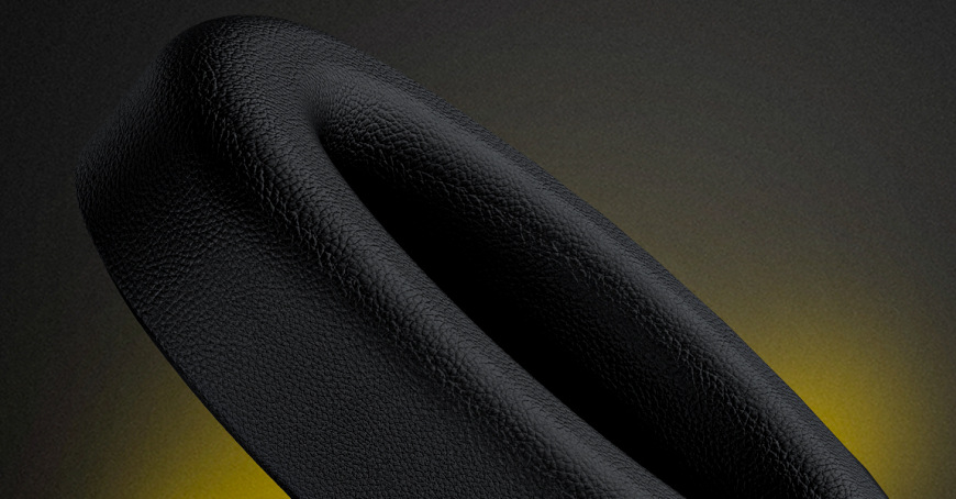 Detail náušníku headsetu HATOR Hypergang 3 Wireless s paměťovou pěnou