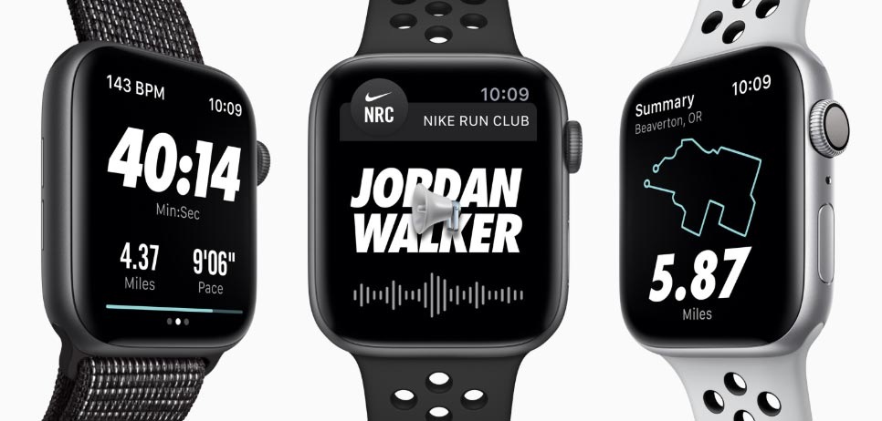Chytré hodinky Apple Watch Nike+ Series 4 GPS 40mm pouzdro z vesmírně šedého hliníku - černý provlékací sportovní řemínek Nike Chytré hodinky Apple Watch Nike+ Series 4 GPS 40mm pouzdro z vesmírně šedého hliníku - černý provlékací sportovní řemínek Nike