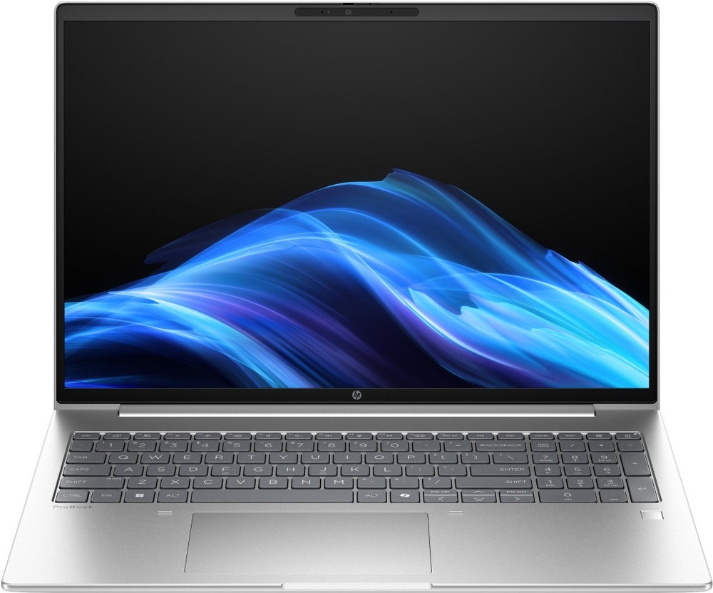 Notebook HP ProBook 4 G1i 16" stříbrný Přední strana notebooku HP ProBook 4 G1i s velkou obrazovkou