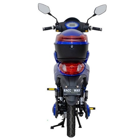 Elektroskútr RACCEWAY E-MOPED, modrý-lesklý s baterií 20Ah