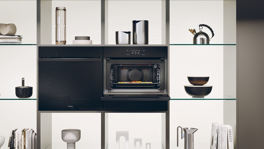 Trouba Haier H4MWID69C6NQB černá/sklo