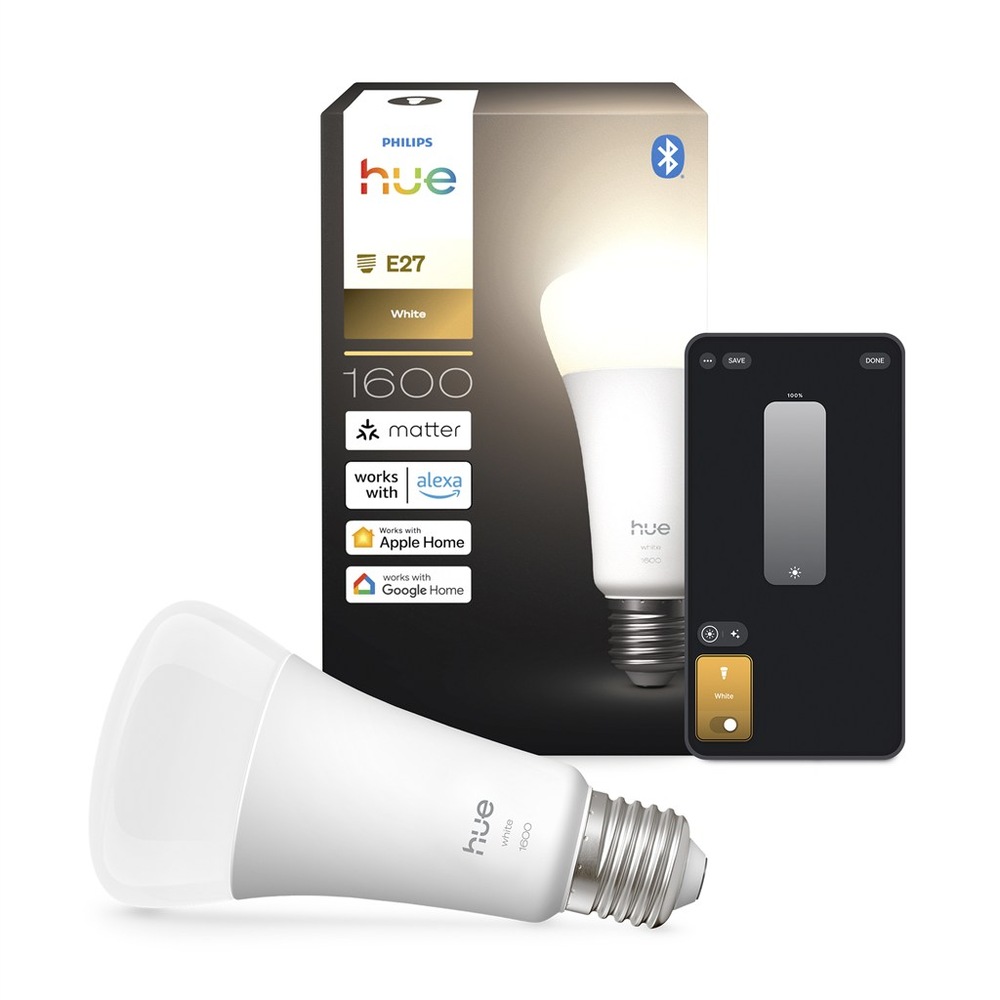 Chytrá žárovka Philips Hue Bluetooth, E27, A67, 1600 lm, White