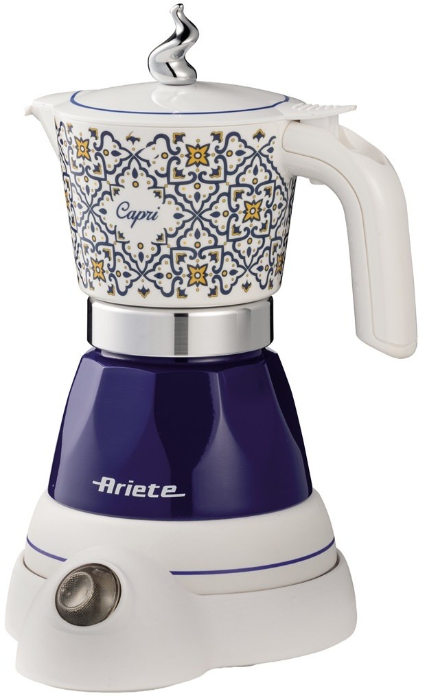 Moka konvice Ariete Capri ART 1358/CA bílý/modrý Ovládání konvice pomocí jediného tlačítka.