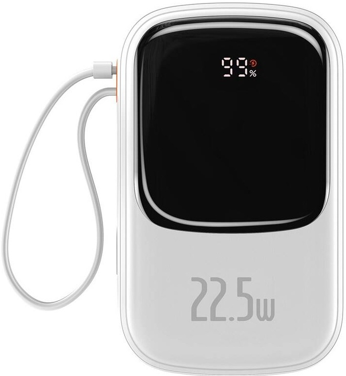 Baseus Qpow Pro 20 000 mAh, 22,5 W, iP, bílá 