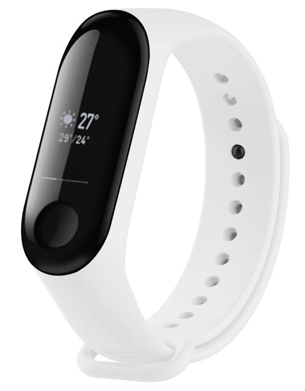 Řemínek FIXED Silicone Strap na Xiaomi Mi Band 3/4 bílý
