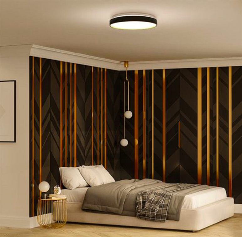 Stropní svítidlo Solight WO8013 CALA 48W Stropní svítidlo Solight WO8013 CALA 48 W osvětlující moderně zařízenou ložnici
