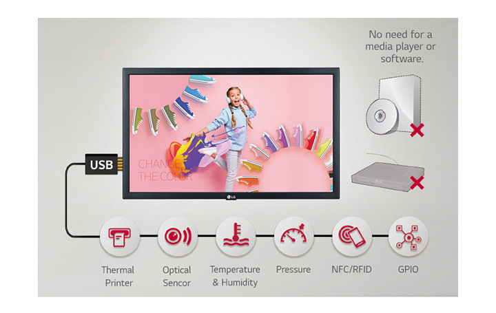 Monitor LG 22SM3G-B černý