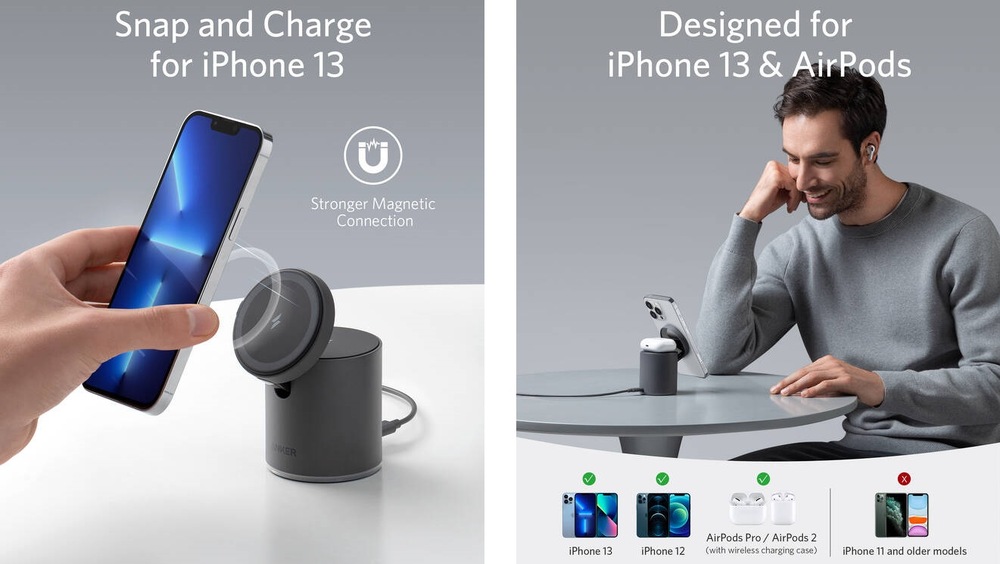 Anker PowerWave Mag-Go 2-in-1 Dock