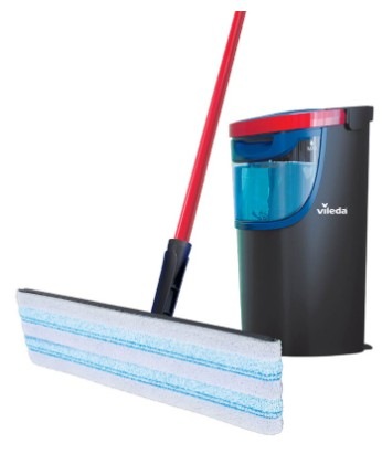 Mop sada Vileda H2PrO 175774, mop plochý šedá Mop sada Vileda H2PrO třásňový rotační mop