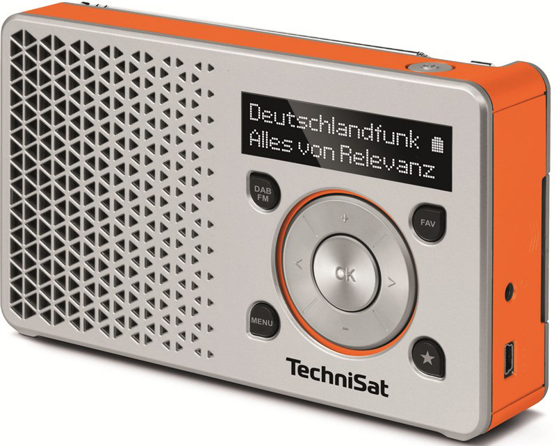 Radiopřijímač DAB+ TechniSat DIGITRADIO 1, stříbrno-oranžová