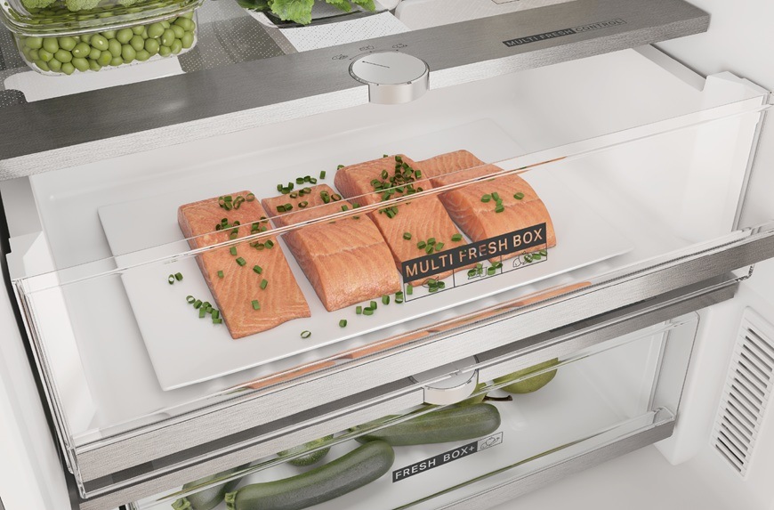 Detail obrázku chladničky s přihrádkou MultiFresh Box.