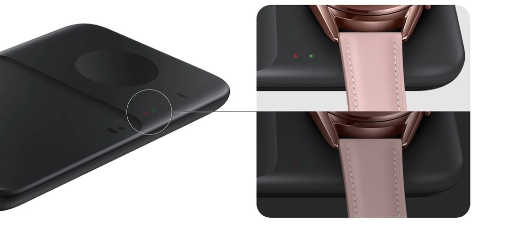 Bezdrátová nabíječka Samsung Duo Pad, 9W, bez kabelu černá Bezdrátová nabíječka Samsung Duo Pad, 9W, bez kabelu černá