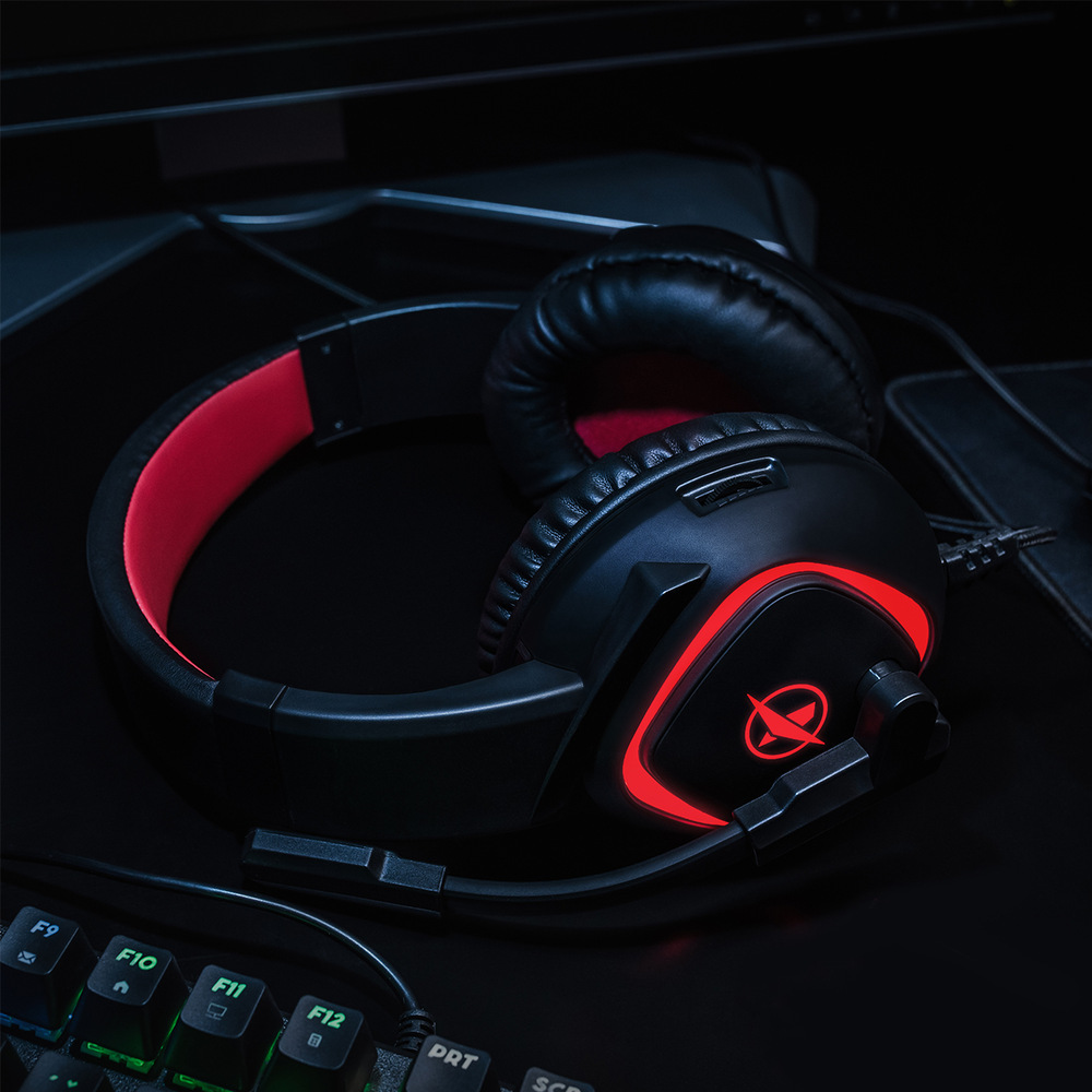 Headset Niceboy ORYX X300 černý/červený Headset Niceboy ORYX X300 černý/červený