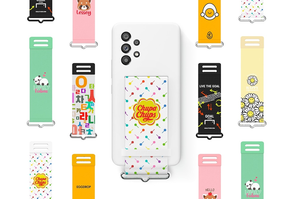 Kryt na mobil Samsung Silicone Cover s poutkem na Galaxy A53 5G bílý